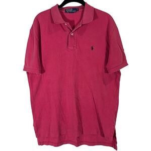 Polo by Ralph Lauren Men’s Red Polo Shirt Collared Embroidered Logo Size Medium